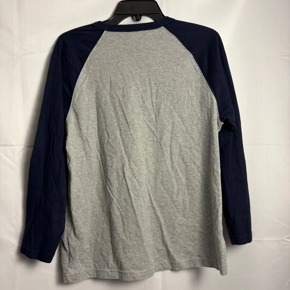 The Childrens Place Kids XL 14 Backcourt All-Stars Basketball Raglan Shirt Gray